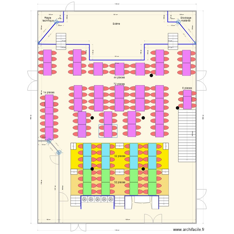 salle paradisio v3. Plan de 0 pièce et 0 m2