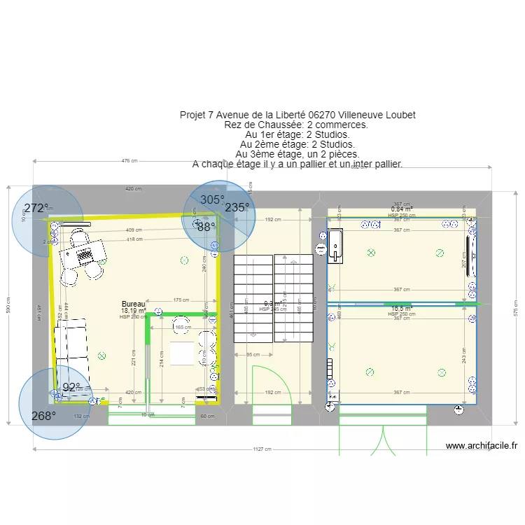 7 av de la liberte. Plan de 