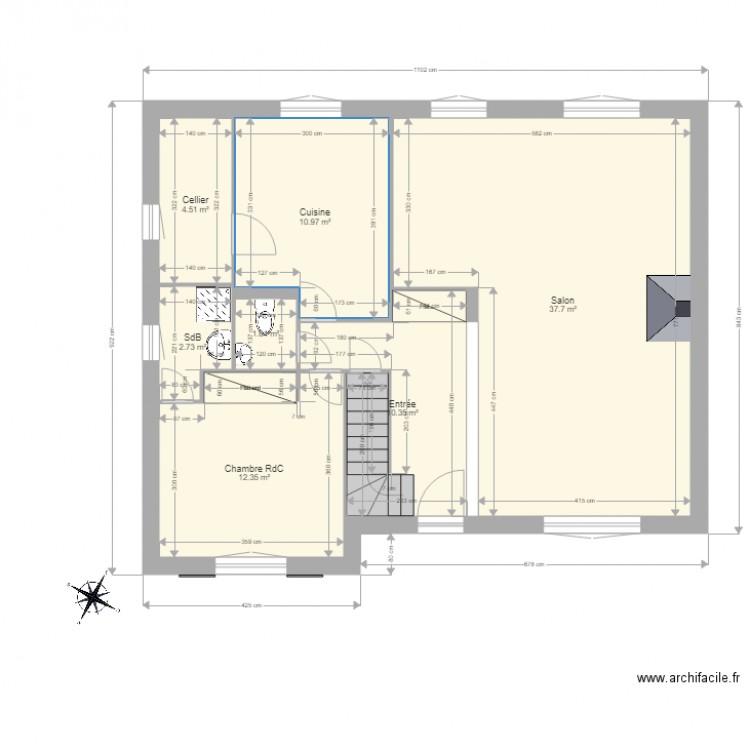 Maison Soisy RDC. Plan de 0 pièce et 0 m2