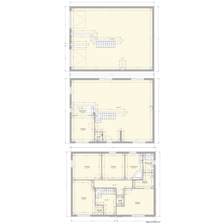 test maison  Plan  16 pi ces 274 m2 dessin  par 