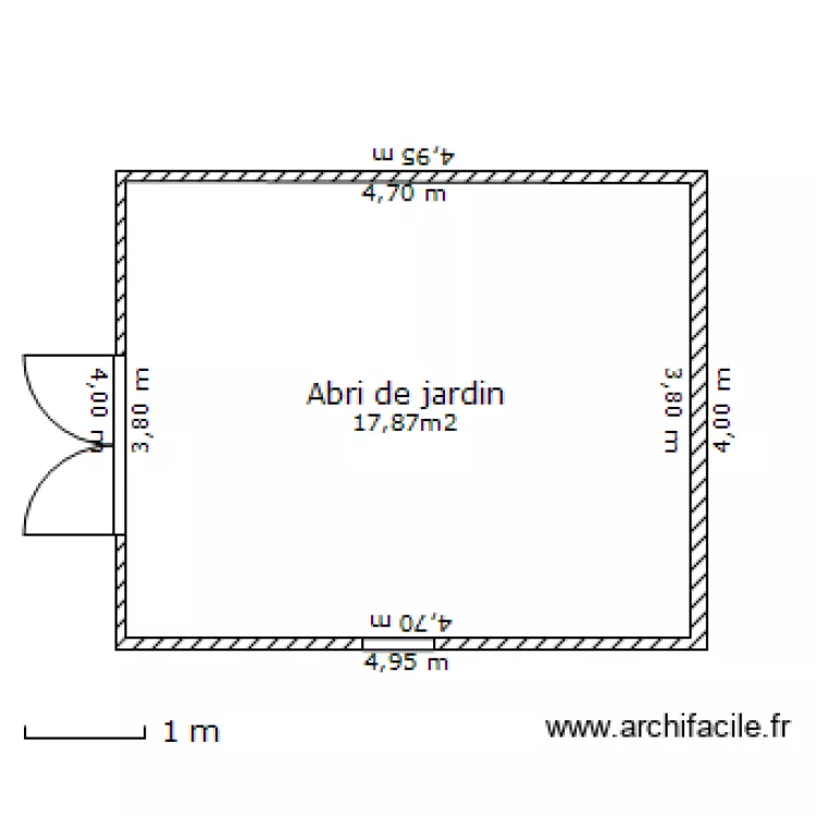 abri de jardin 29400. Plan de 
