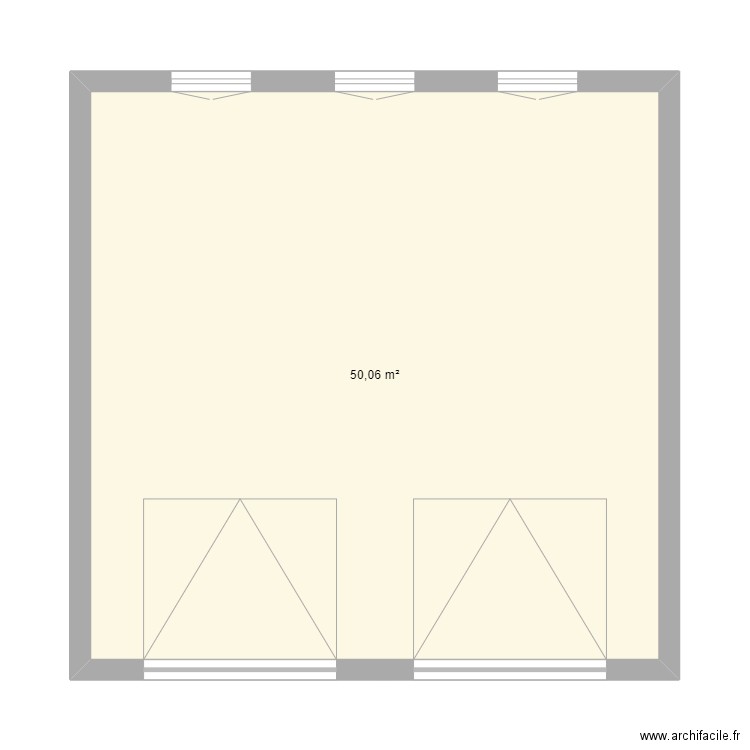 bruyeres garage. Plan de 1 pièce et 50 m2