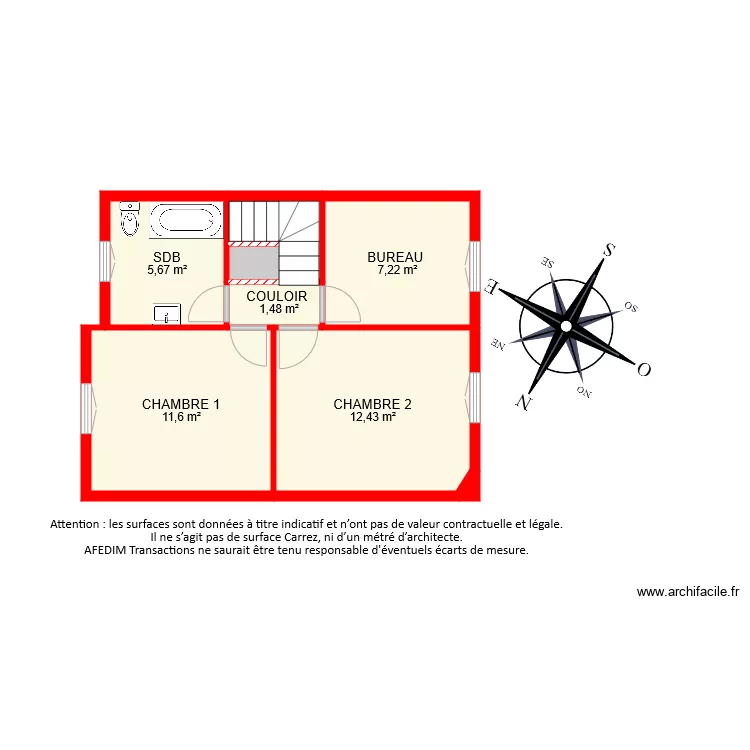 BI 7651 ETAGE. Plan de 