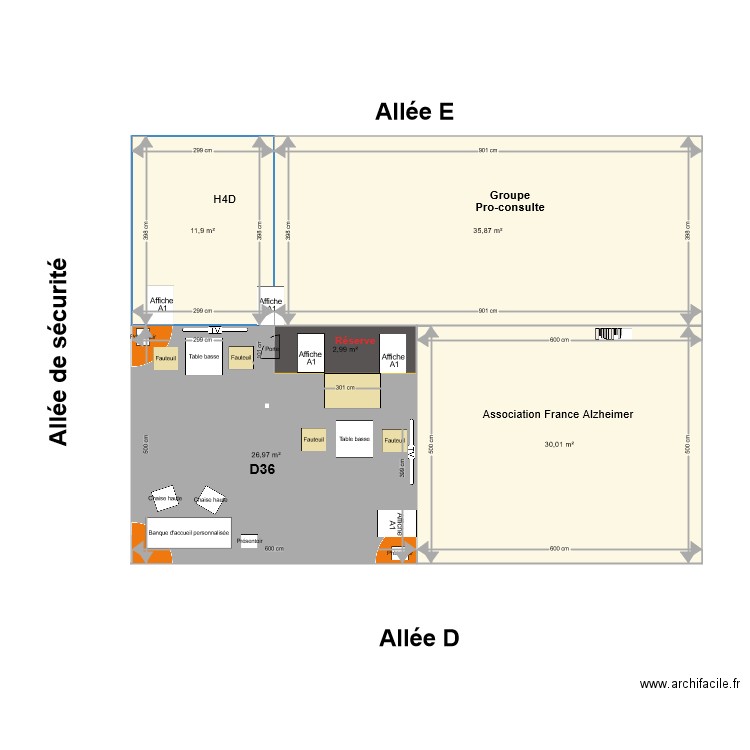 Plan salon des maires. Plan de 5 pièces et 108 m2