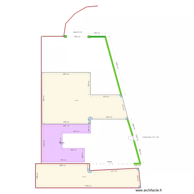 plan cl&ocirc;ture avec terrasse 1. Plan de 