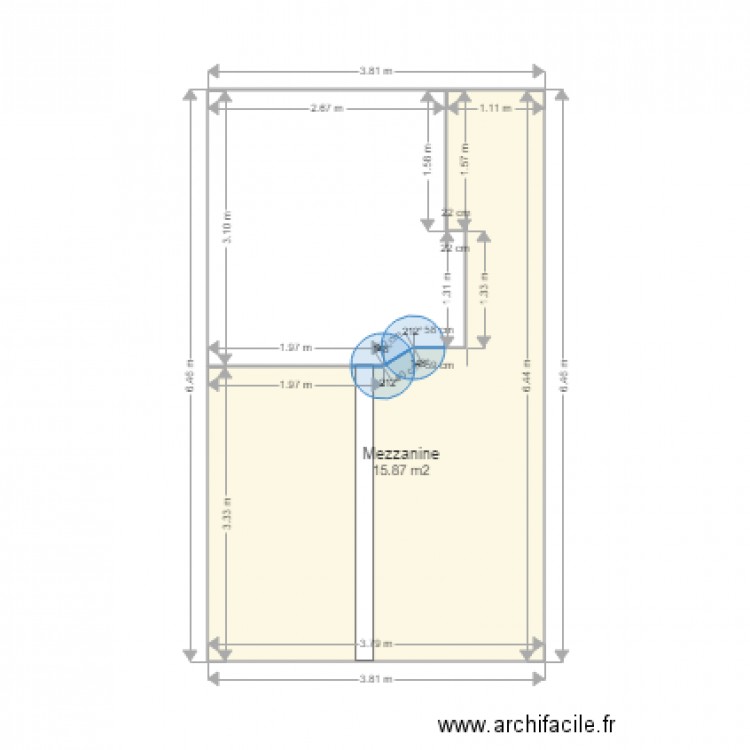 Mezzanine. Plan de 0 pièce et 0 m2