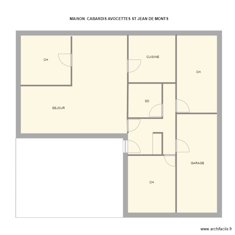 MAISON M CABARDIS 1. Plan de 3 pièces et 104 m2