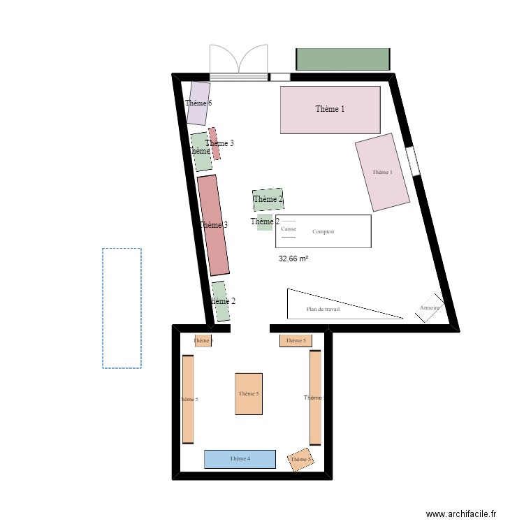 Plan Magasin. Plan de 0 pièce et 0 m2
