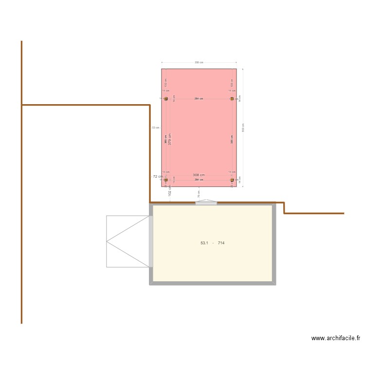 Plan Carport. Plan de 1 pièce et 20 m2