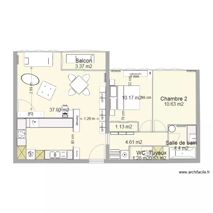 Cuisine devant. Plan de Cuisine devant. Plan de