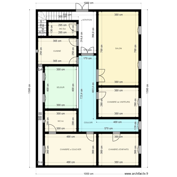 T10x15 Client 49348356. Plan de 11 pièces et 126 m2