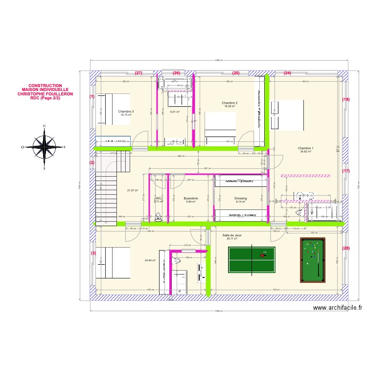 RDC chris. Plan de 0 pièce et 0 m2