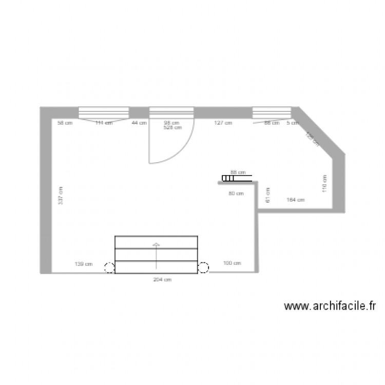 Cuisine 3 vides. Plan de 0 pièce et 0 m2