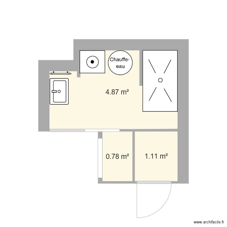 Plan Salle de bain et Placard Idée 2. Plan de 0 pièce et 0 m2