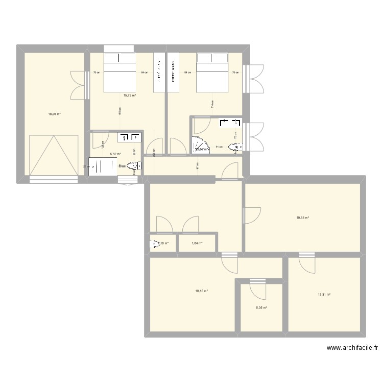 Marcy plan surelevation 6. Plan de 10 pièces et 134 m2