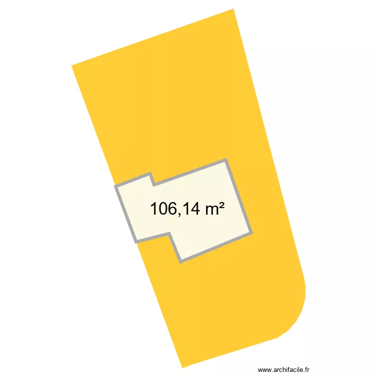 PArcelle. Plan de 1 et 106 m² PArcelle. Plan de 1 et 106 m²