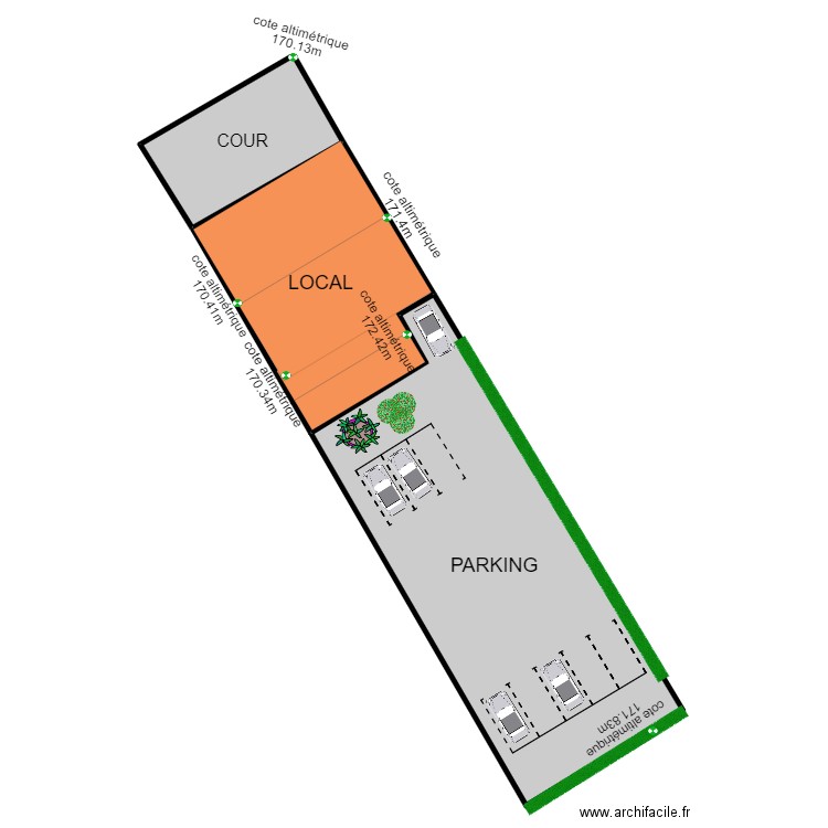 PLAN DE MASSE TRAPPES160722. Plan de 3 pièces et 797 m2