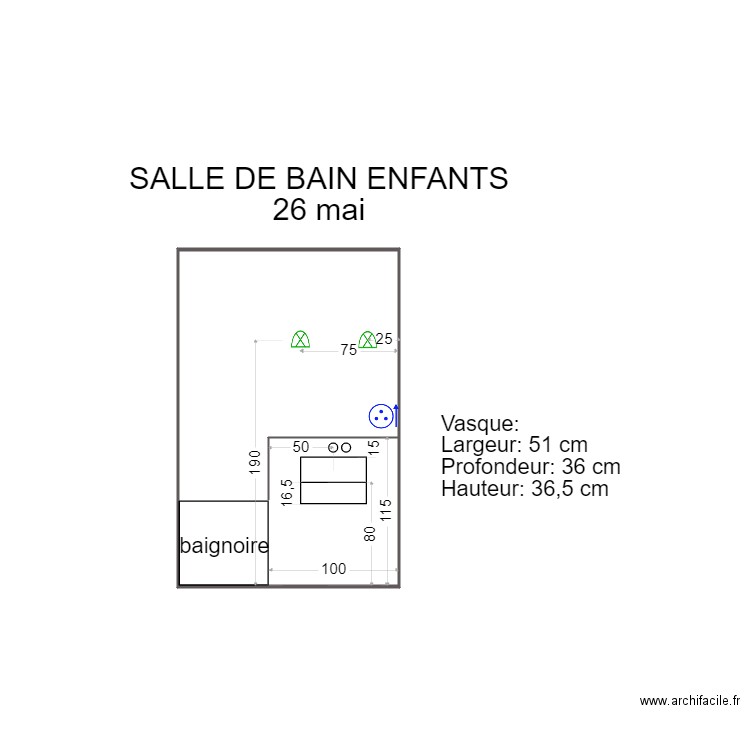 elec salle de bain enfants faraday . Plan de 0 pièce et 0 m2