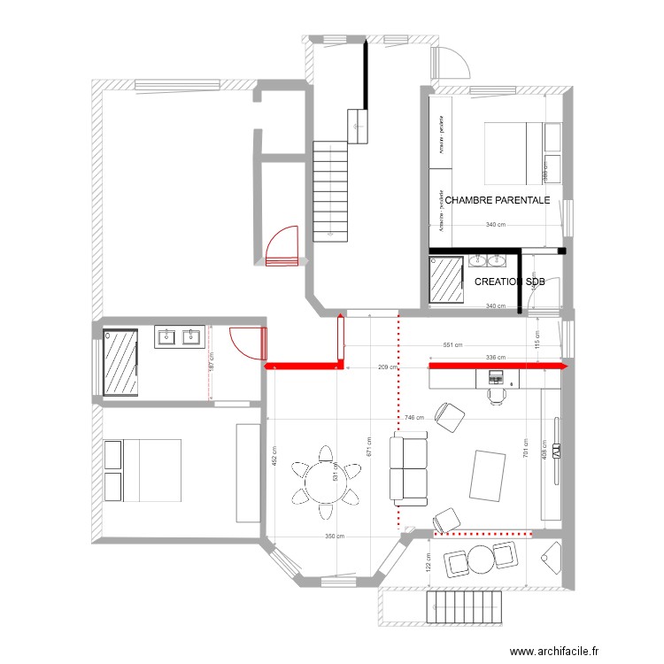 PLAN PROJETE AMNEVILLE . Plan de 0 pièce et 0 m2