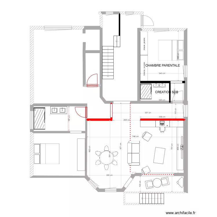 PLAN PROJETE AMNEVILLE . Plan de 