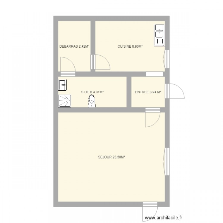 recolet rdjd. Plan de 0 pièce et 0 m2