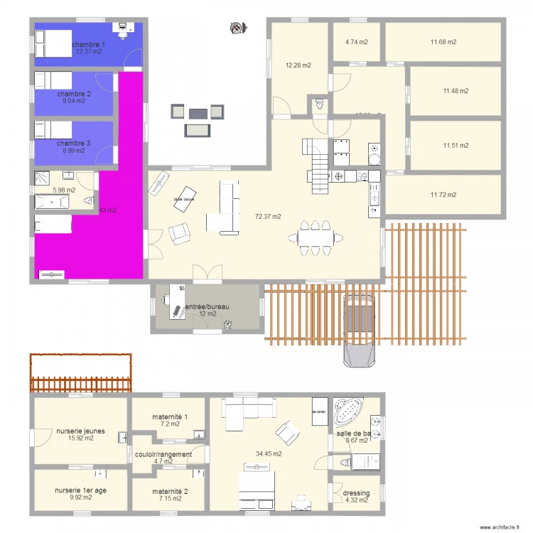 maison algeco avec étage. Plan de 0 pièce et 0 m2