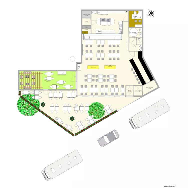 projet restaurant bar lounge plessis trevise 02. Plan de 