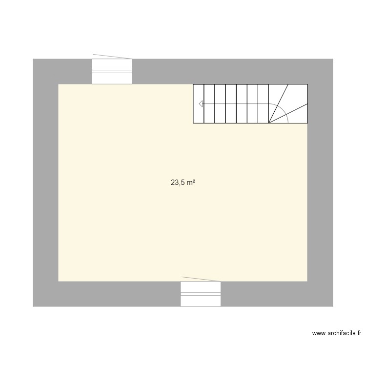 RC MAISON. Plan de 1 pièce et 24 m2