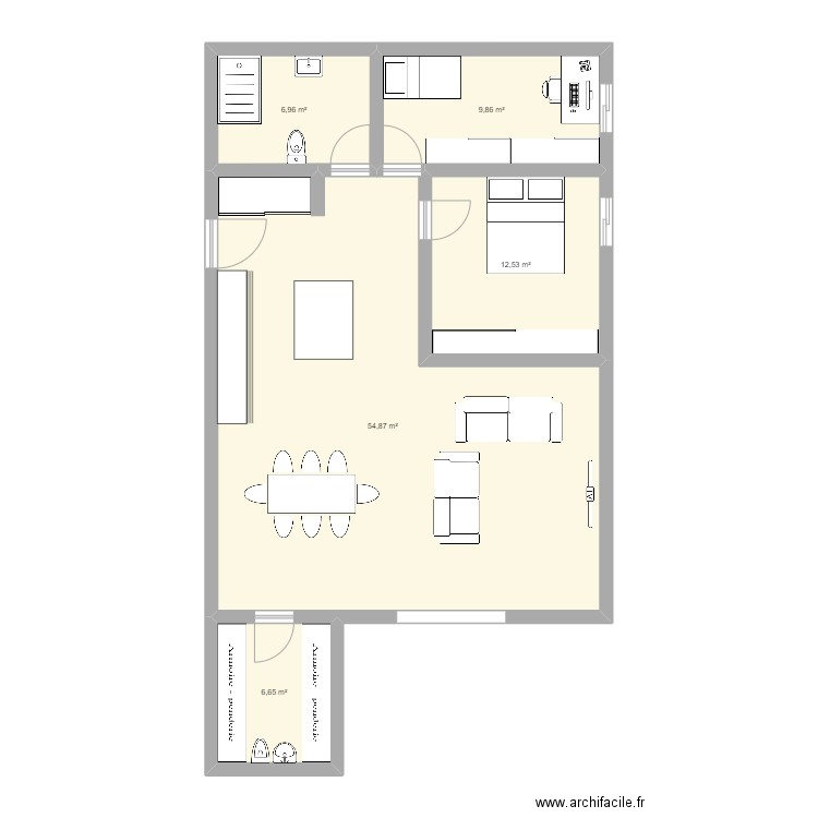 A-atico. Plan de 5 pièces et 91 m2