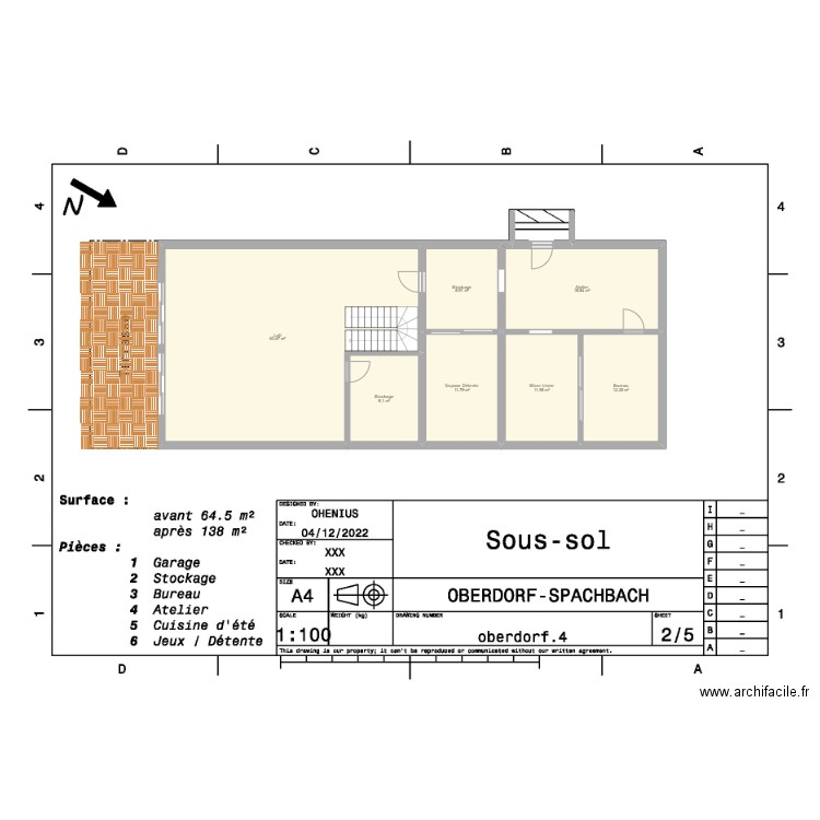 Ober1. Plan de 25 pièces et 352 m2