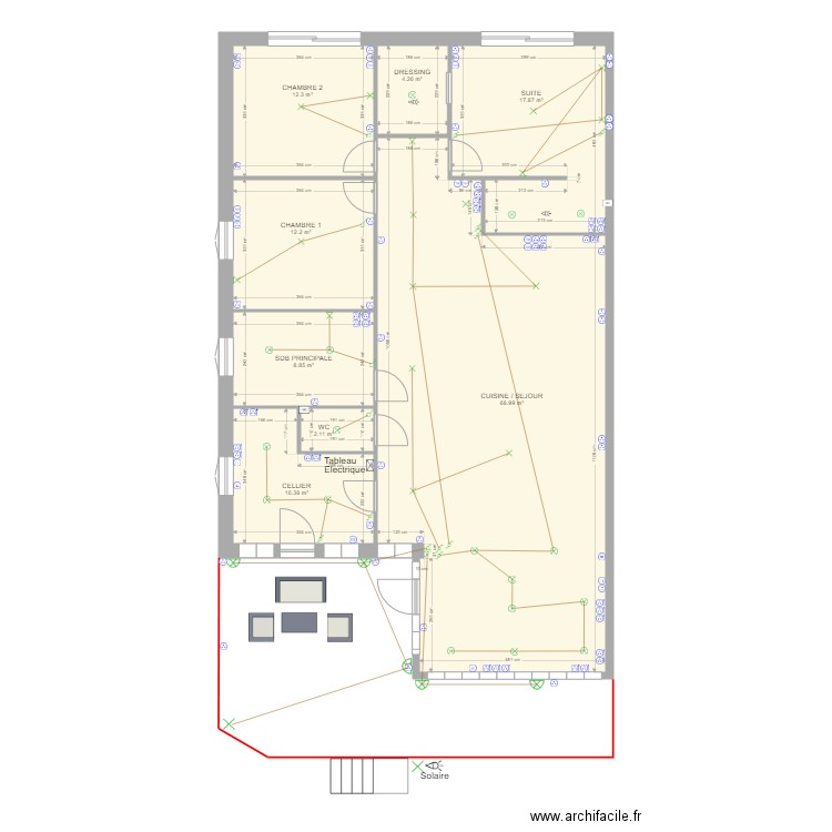 AVP EMILIE ELEC . Plan de 0 pièce et 0 m2