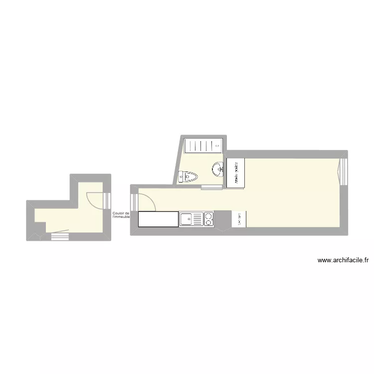 Pigale. Plan de 3  et 17 m²