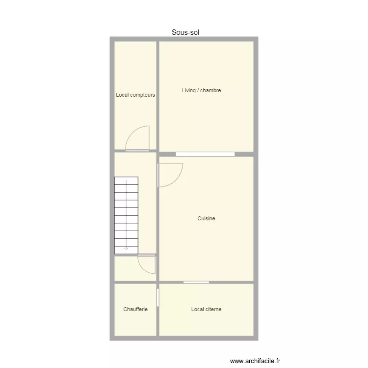 Masui Sous sol. Plan de 
