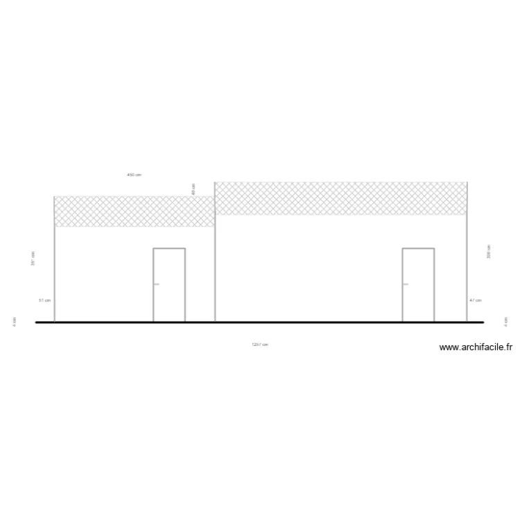 Facade Ouest avec Projet. Plan de 