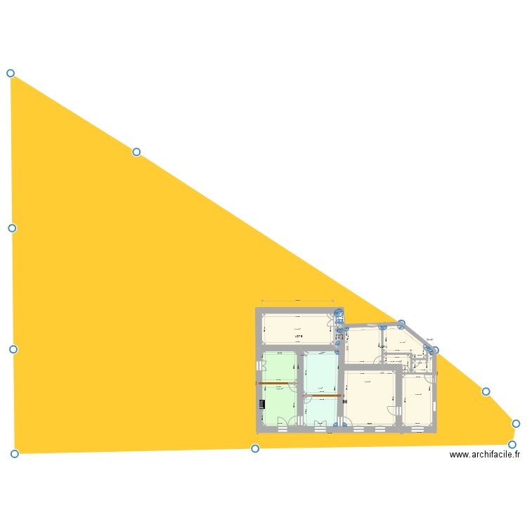 PARCELLE ZD85 CISSAC Int. + Extension. Plan de 9 pièces et 135 m2