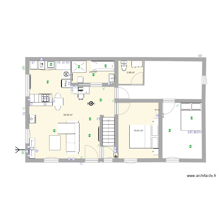 plan maison électrique. Plan de 0 pièce et 0 m2