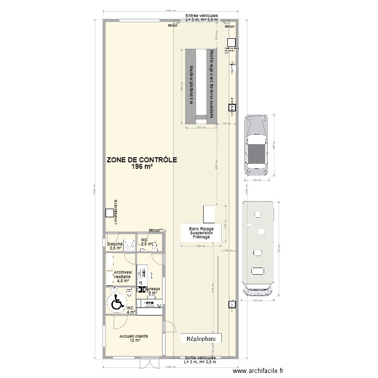 CCT VL Type bâtiment 25x10. Plan de 6 pièces et 232 m2