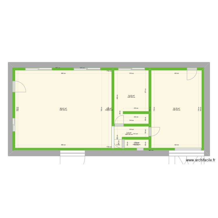 Grange + piece ok. Plan de 0 pièce et 0 m2