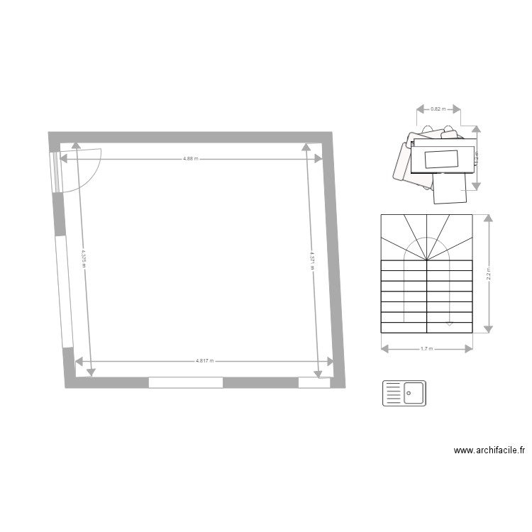 Aménagement cuisine Vouziers. Plan de 0 pièce et 0 m2