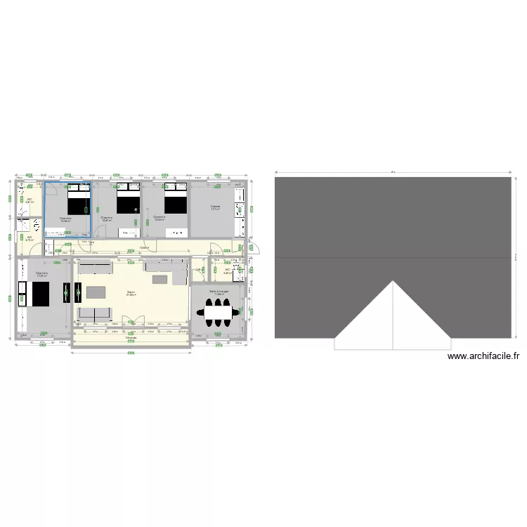 plan 4 chambres 2. Plan de 