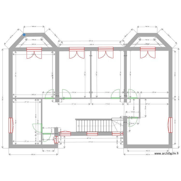 1er ETAGE PROJET . Plan de 0 pièce et 0 m2