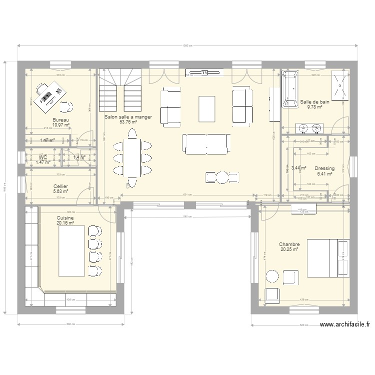 carlier. Plan de 0 pièce et 0 m2