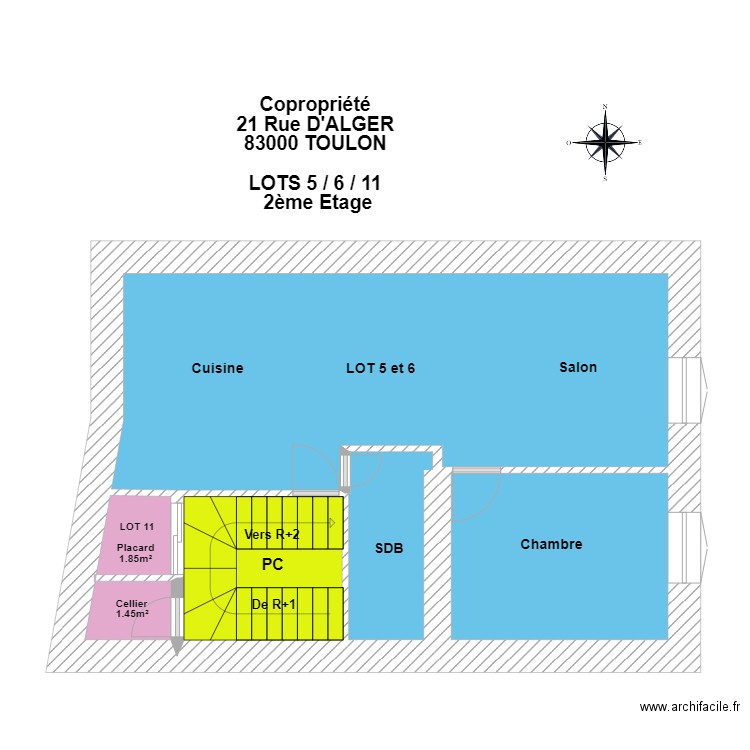 21 ALGER 2EME ETAGE. Plan de 0 pièce et 0 m2