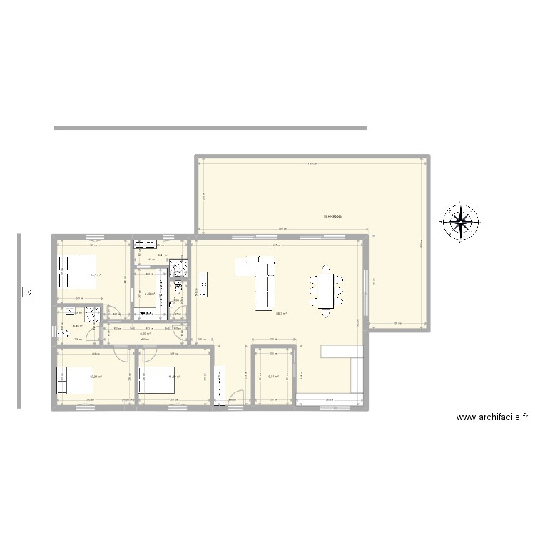 pedinielli 22. Plan de 11 pièces et 193 m2