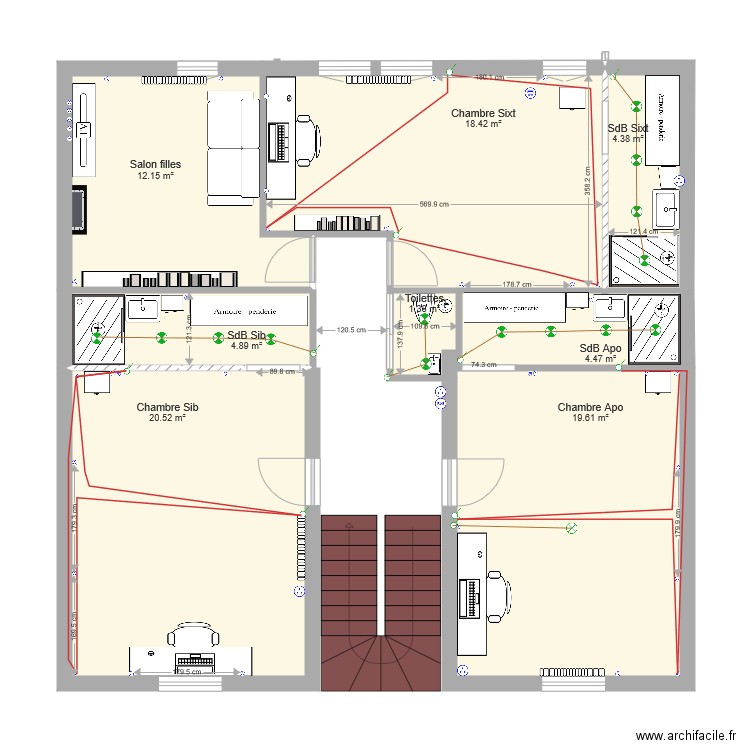 2ème étage V2. Plan de 0 pièce et 0 m2