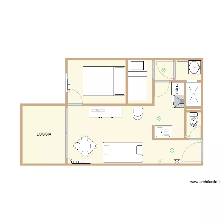 CAP D AGDE Appt 118 V2. Plan de 