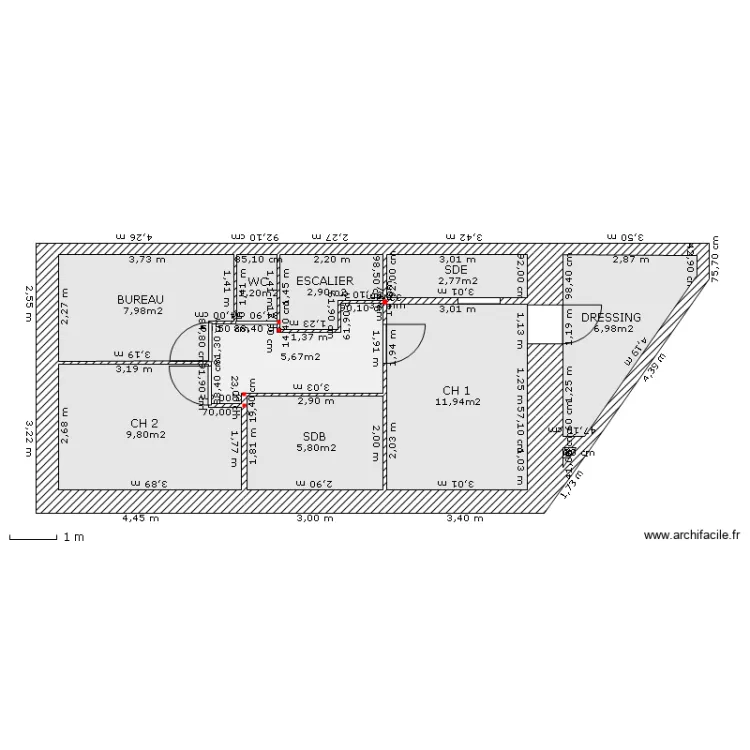PLOMBIER ETAGE. Plan de 