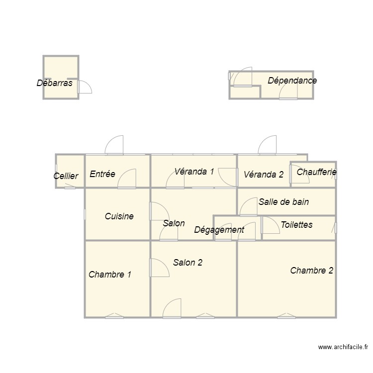 Croquis CAVALIE. Plan de 0 pièce et 0 m2
