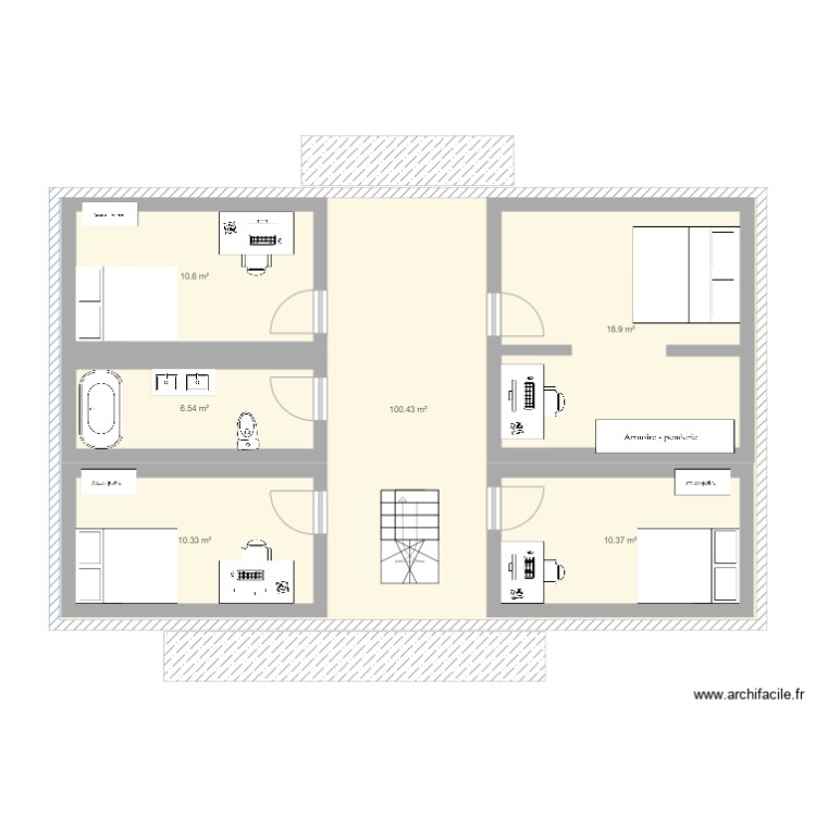 2e etage. Plan de 0 pièce et 0 m2