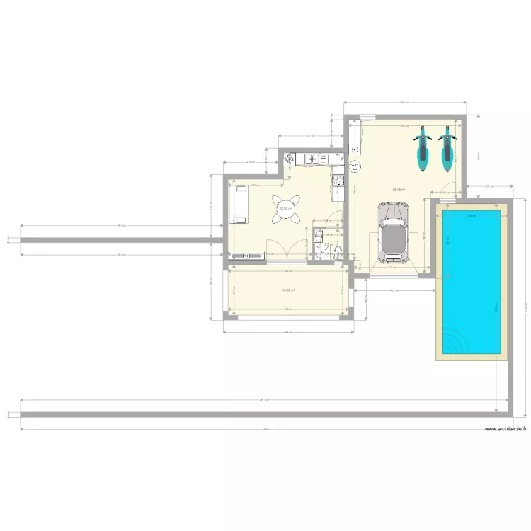 Rez  Badesi piscine 12 2017. Plan de 